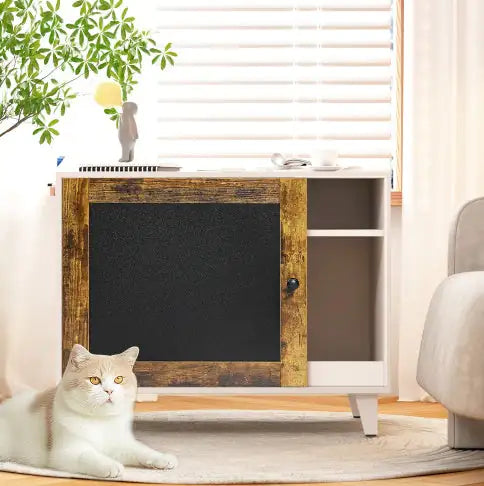 Vintage Hidden Litter Box Cabinet