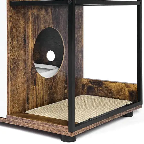 Retro Hidden Litter Box Cabinet