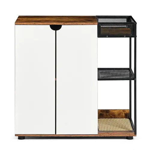 Retro Hidden Litter Box Cabinet