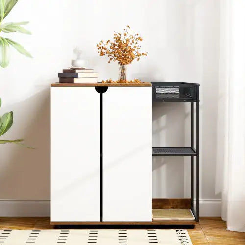 Retro Hidden Litter Box Cabinet