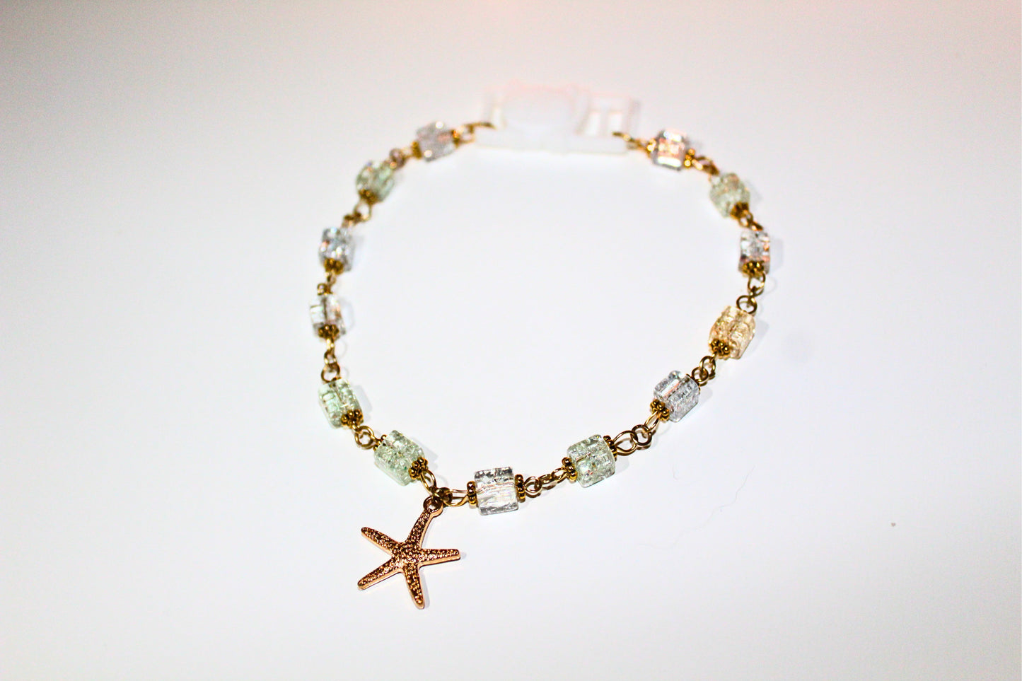 Blue & Gold Starfish Collar
