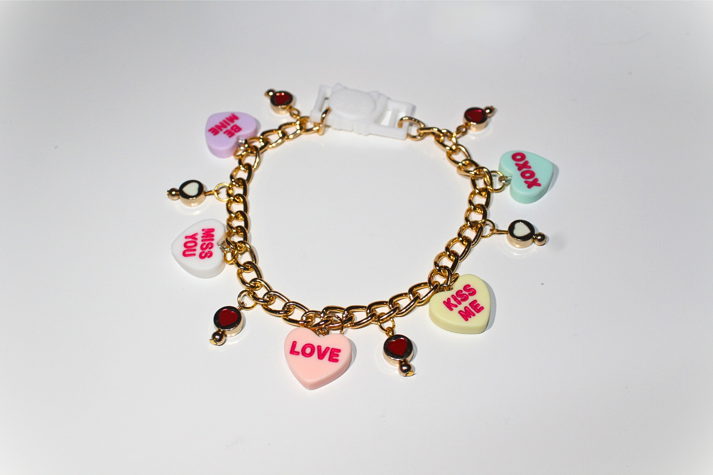 Message Heart Charm Breakaway Collar