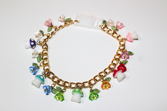 Rainbow Mushroom Garden Collar