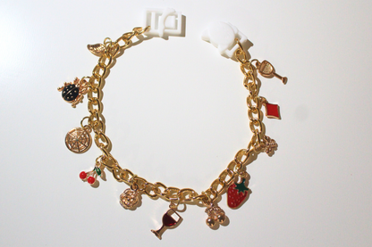 Red & Gold Charm Breakaway Collar