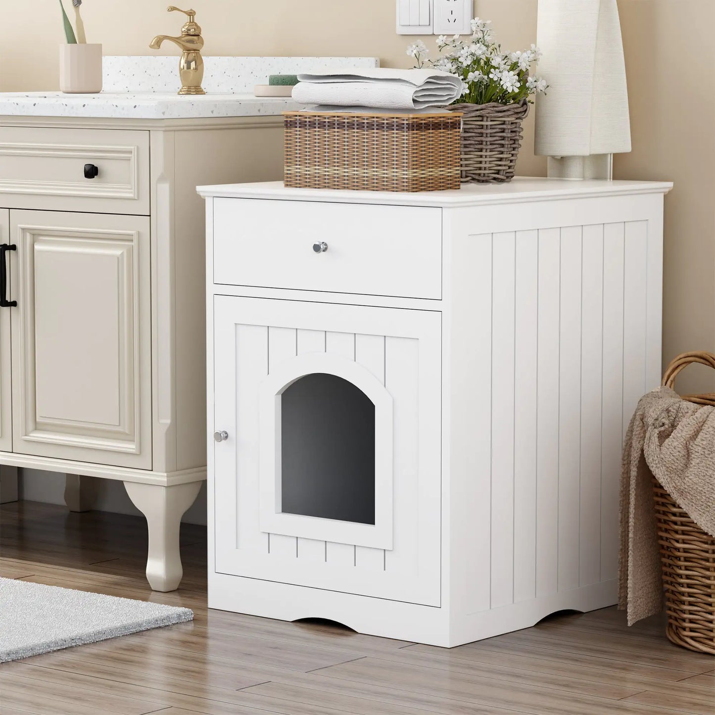 Hidden Litter Box Drawer Set