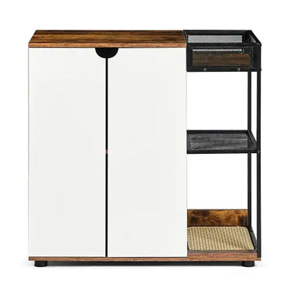 Retro Hidden Litter Box Cabinet